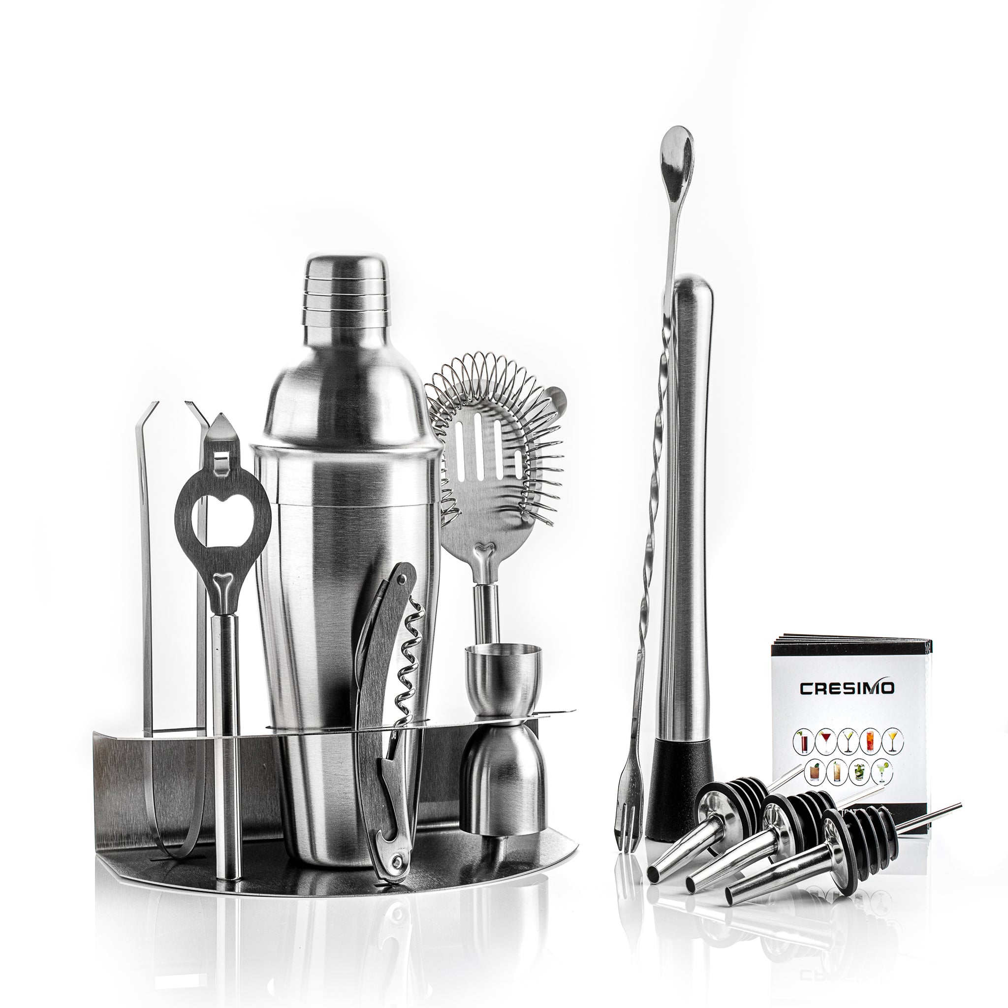 Buy Stainless Steel Cocktail Shaker Kit Drink Mixer Set For